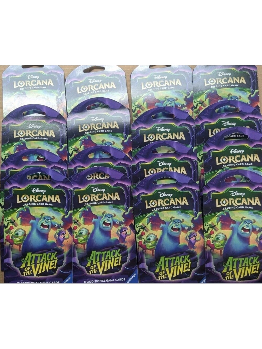 Disney Lorcana TCG Attack Of The Vine Sleeved Booster Pack Lot of x16 Sealed